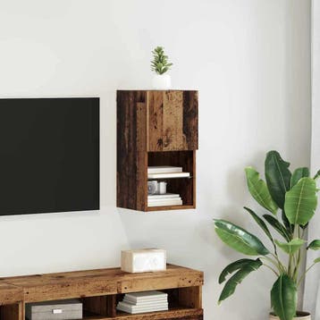 vidaXL Wandgemonteerd tv-meubel 30,5 x 30 x 60 cm Oudhout, Minder dan 50 cm, Verzenden, Nieuw, Minder dan 100 cm