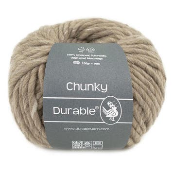 Durable Chunky - 340 taupe - 100% Scheerwol, Ophalen of Verzenden, Nieuw