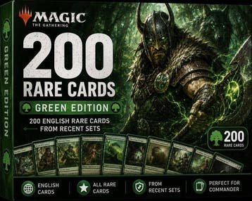 200 English Rare Cards - Green Edition - NM/EX Mixed, Nieuw