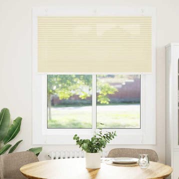 vidaXL Plissé rolgordijn 120x100cm stofbreedte 119,4cm, Verzenden, Nieuw, Crème