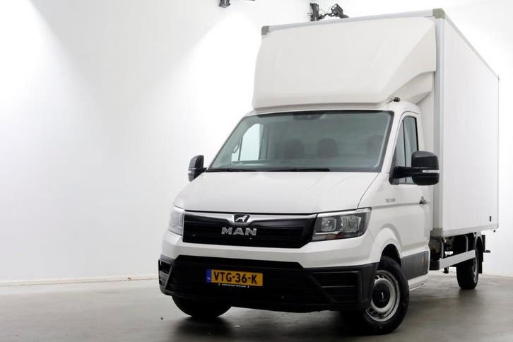 MAN TGE 3.180 2.0 177pk DSG-Automaat Bakwagen met achterdeur, Auto's, Bestelauto's, Dealer onderhouden, Lease, Automaat, Wit, Financial lease
