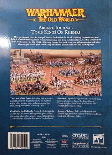 Tomb Kings of Khemri Arcane Journal (warhammer nieuw), Hobby en Vrije tijd, Ophalen of Verzenden, Nieuw