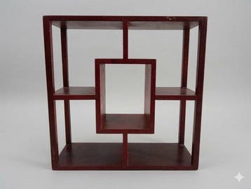 Vintage Japanese Wooden Display Shelf (Chadana /