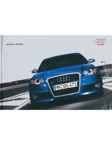 2005 AUDI RS4 HARDCOVER BROCHURE DUITS, Boeken, Nieuw, Audi, Author
