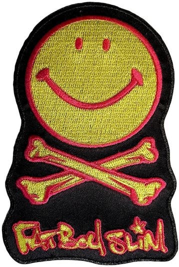 Fatboy Slim Happy Face Logo Opstrijk Patch off. merchandise, Ophalen of Verzenden, Nieuw, Kleding
