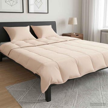 vidaXL Dekbedset 2 st 260 x 240 cm 250 gsm Natuurlijke Kapok, Verzenden, Nieuw, Beige
