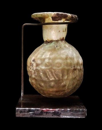Oud-Romeins - Romeins glazen flacon - 3e/4e eeuw na