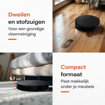 2dekans | Skoov Robotstofzuiger – Met Dweilfunctie,, Witgoed en Apparatuur, Ophalen of Verzenden, Zo goed als nieuw