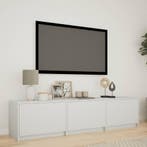 vidaXL TV-kast met LED met LED Wit 165 x 34 x 40 cm, Minder dan 50 cm, Verzenden, Nieuw, Minder dan 100 cm