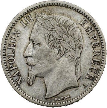 Frankrijk. Napoléon III. 1 Franc 1866-A, Paris (Zonder
