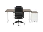 Bureau TUBE wit-donkergrijs eiken 120x80, Ophalen of Verzenden, Nieuw in verpakking