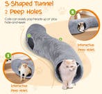 Kattentunnel - Kattenspeelgoed - Kattenspeeltjes - Grijs - N, Verzenden, Zo goed als nieuw