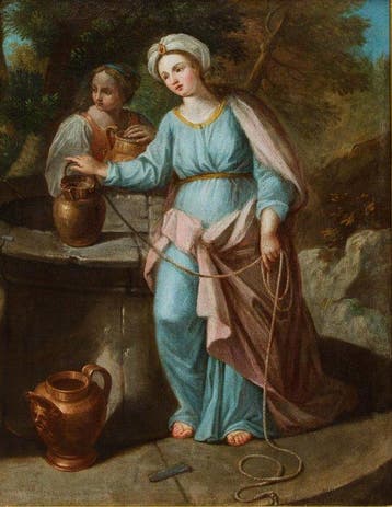 Scuola emiliana (XVII) - Rebecca al pozzo