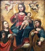Italiaanse school (XVIII) - Madonna del Rosario con Bambino,