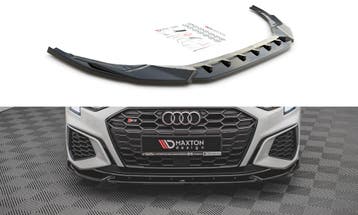 Voorspoiler Audi S3 / A3 S-Line 8Y Glanzend zwart V.3, Ophalen of Verzenden, Nieuw