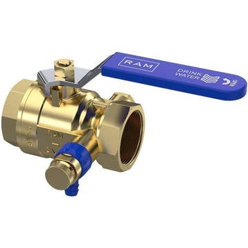 Raminex kogelkraan 2x 1 binnendraad + aftap 1/4, Doe-het-zelf en Verbouw, Ophalen of Verzenden, Nieuw