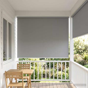 vidaXL Buitenrolgordijn UV-bescherming Lichtgrijs 100 x 230, Verzenden, Nieuw