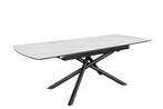 Uitschuifbare eettafel MIKADO 180-230cm wit keramiek zwart, Huis en Inrichting, Tafels | Eettafels, Ophalen of Verzenden, Nieuw