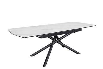 Uitschuifbare eettafel MIKADO 180-230cm wit keramiek zwart, Huis en Inrichting, Tafels | Eettafels, Ophalen of Verzenden, Nieuw