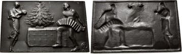 Einseitige Eisenguss-neujahrsplakette 1928 Eisenguss Lauc..., Verzenden
