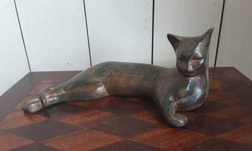 P. Chenet Foundry - Figuur - Grote Kat - 23 cm - Brons
