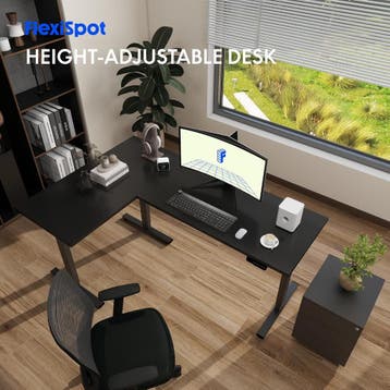 Zit sta bureau - Elektrisch - Verstelbaar - 180x120 cm - Zwa, Verzenden, Zo goed als nieuw