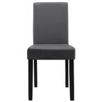 Eetkamerstoel set van 2 Hamburg kunstleer donkergrijs en zwa, Verzenden, Nieuw