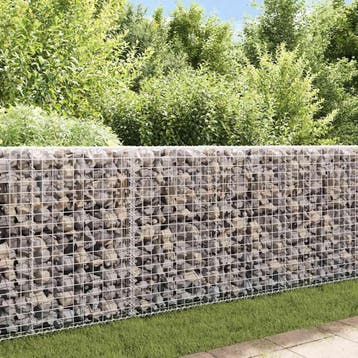 vidaXL Schanskorfmuur met deksels 200x20x85 cm, Verzenden, Nieuw, IJzer, Minder dan 1 meter