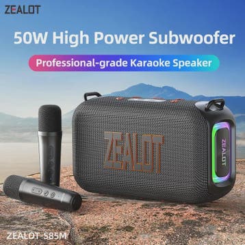 ZEALOT S85 Karaoke Bluetooth Speaker met 2-weg geluidssystee, Verzenden, Nieuw