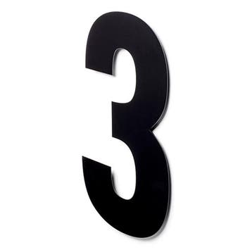 Deurbeslag | Huisnummer 3 | Intersteel | 50 cm, Verzenden, Nieuw