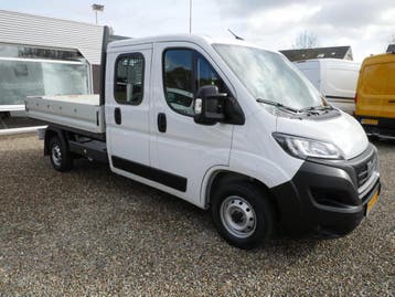 Fiat Ducato 2.2MJ 140PK Pick-up Dubbel cabine open laadbak A, Stof, Euro 6, Wit, Lease