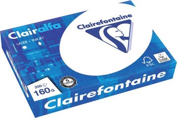 A4 papier 160 gram pak 250 vel Clairefontaine Clairalfa, Computers en Software, Verzenden, Nieuw, Clairefontaine