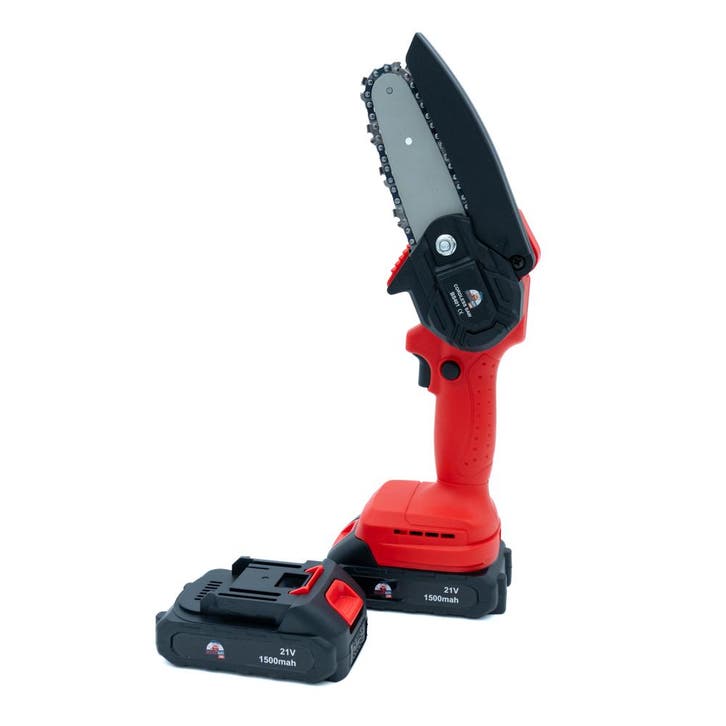21V Accu Kettingzaag 200W - 10cm (Incl. 2x Accu 1300mAh &..., Zakelijke goederen, Agrarisch | Werktuigen, Ophalen of Verzenden