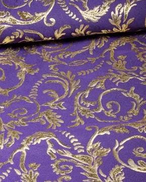 Jacquard Barok Paars, Hobby en Vrije tijd, Stoffen en Lappen, Nieuw, Paars