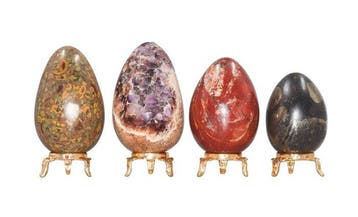 KAM’R GEM | Crystal Egg Mix: Fruit Jasper, Amethyst Geode,