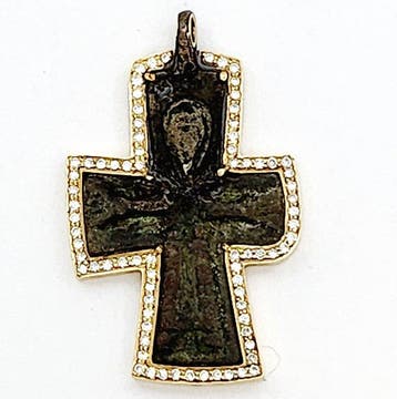 Other brand - Kruishanger - 18 karaat Geel goud - 0.40ct.