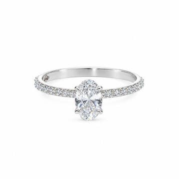 Zonder minimumprijs - Ring - 14 karaat Witgoud - 1.05ct. tw., Nieuw