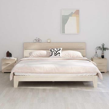 vidaXL Nachtkastjes HAMAR 2 st 40x35x44,5 cm grenenhout, Minder dan 45 cm, Verzenden, Nieuw, Minder dan 55 cm