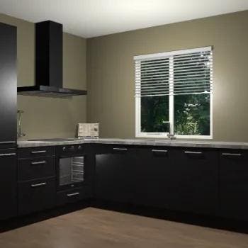 Zwart keuken Doha 37956, Verzenden, Nieuw