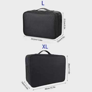 Grote Make-up Koffer met Verstelbare Vakverdeling & Schouder, Sieraden, Tassen en Uiterlijk, Verzenden, Nieuw