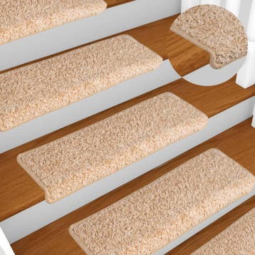 vidaXL Trapmatten 15 st 65x21x4 cm Goud Rechthoekige Rand, Doe-het-zelf en Verbouw, Ladders en Trappen, Verzenden, Nieuw
