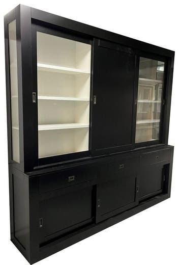 Buffetkast zwart Schagen 260 x 240cm dichte middendeur, Ophalen of Verzenden, Nieuw