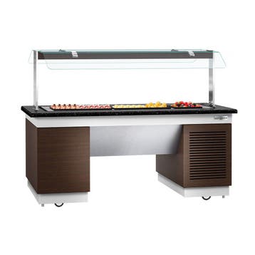 GGM Gastro | Buffet gekoeld DUBLIN - 2000mm - met gekoelde |, Verzenden, Nieuw in verpakking, Koelen en Vriezen