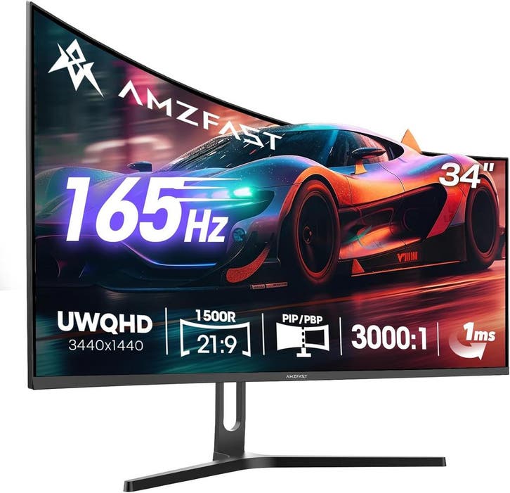 Gaming Monitor - Beeldscherm computer - 34 inch - Curved - 1, Computers en Software, Monitoren, Zo goed als nieuw, Verzenden