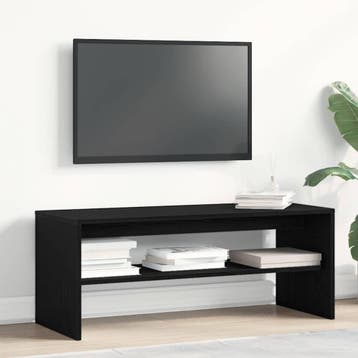 vidaXL Tv-meubel 100x40x40 cm spaanplaat zwart eikenkleurig, Verzenden, Nieuw, Overige houtsoorten