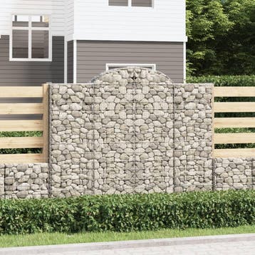 vidaXL Schanskorf gewelfd 200x50x160/180 cm gegalvaniseerd, 100 cm of meer, Verzenden, Nieuw, Metaal