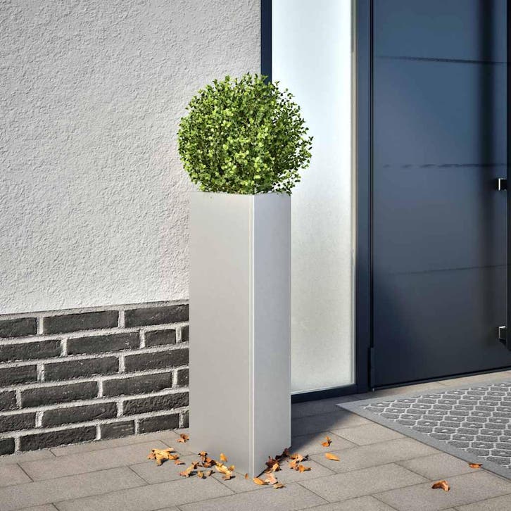 vidaXL Plantenbakken 2 st driehoek 30x26x75 cm, Tuin en Terras, Bloembakken en Plantenbakken, Nieuw, Metaal, Verzenden