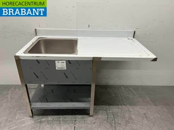 HCB RVS Spoeltafel Spoelbak Gelast model Premium-line 140 cm, Ophalen of Verzenden, Nieuw in verpakking