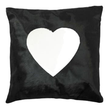 kussen koe hart zwart 45x45cm, Verzenden, Nieuw