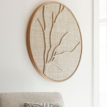 *WOONWINKEL* Must Living Jungle Rond Wandpaneel Jute Beige, Verzenden, Nieuw